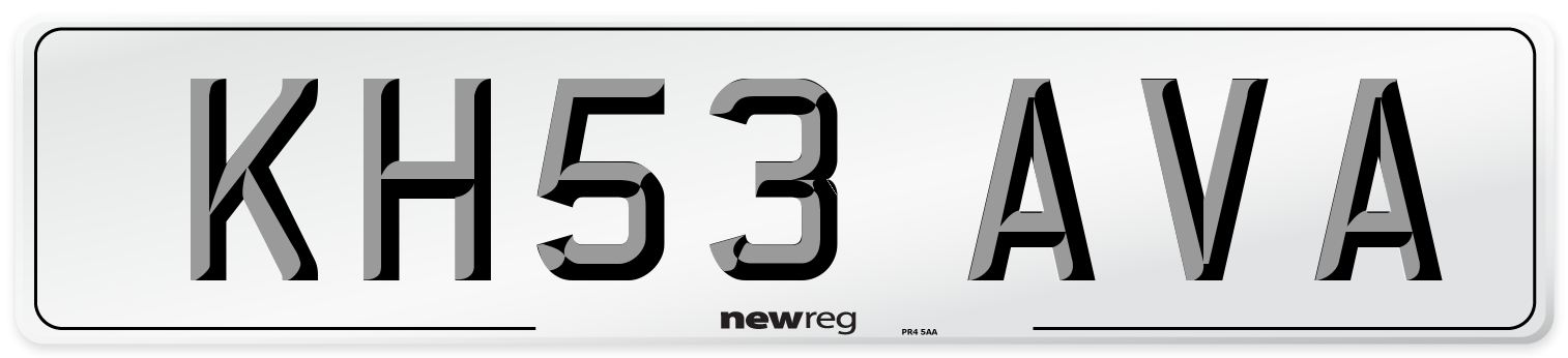 KH53 AVA Number Plate from New Reg